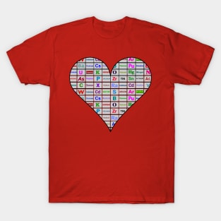 Chemistry Heart Elements T-Shirt